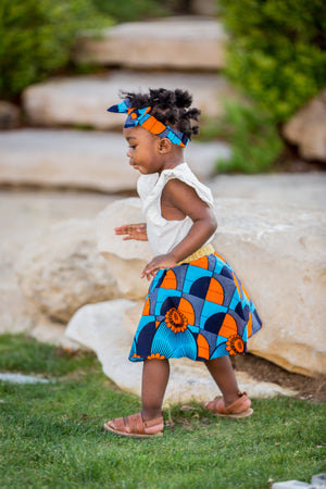 Little Miss Bryn-Toddler Tutu Skirt- Blue
