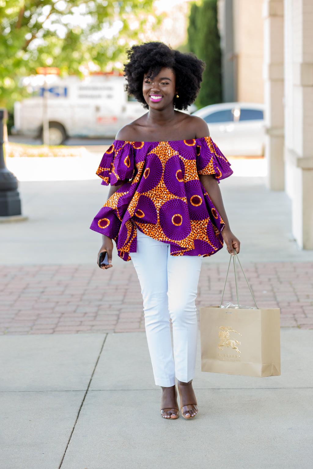Maxine Off Shoulder Top- Purple