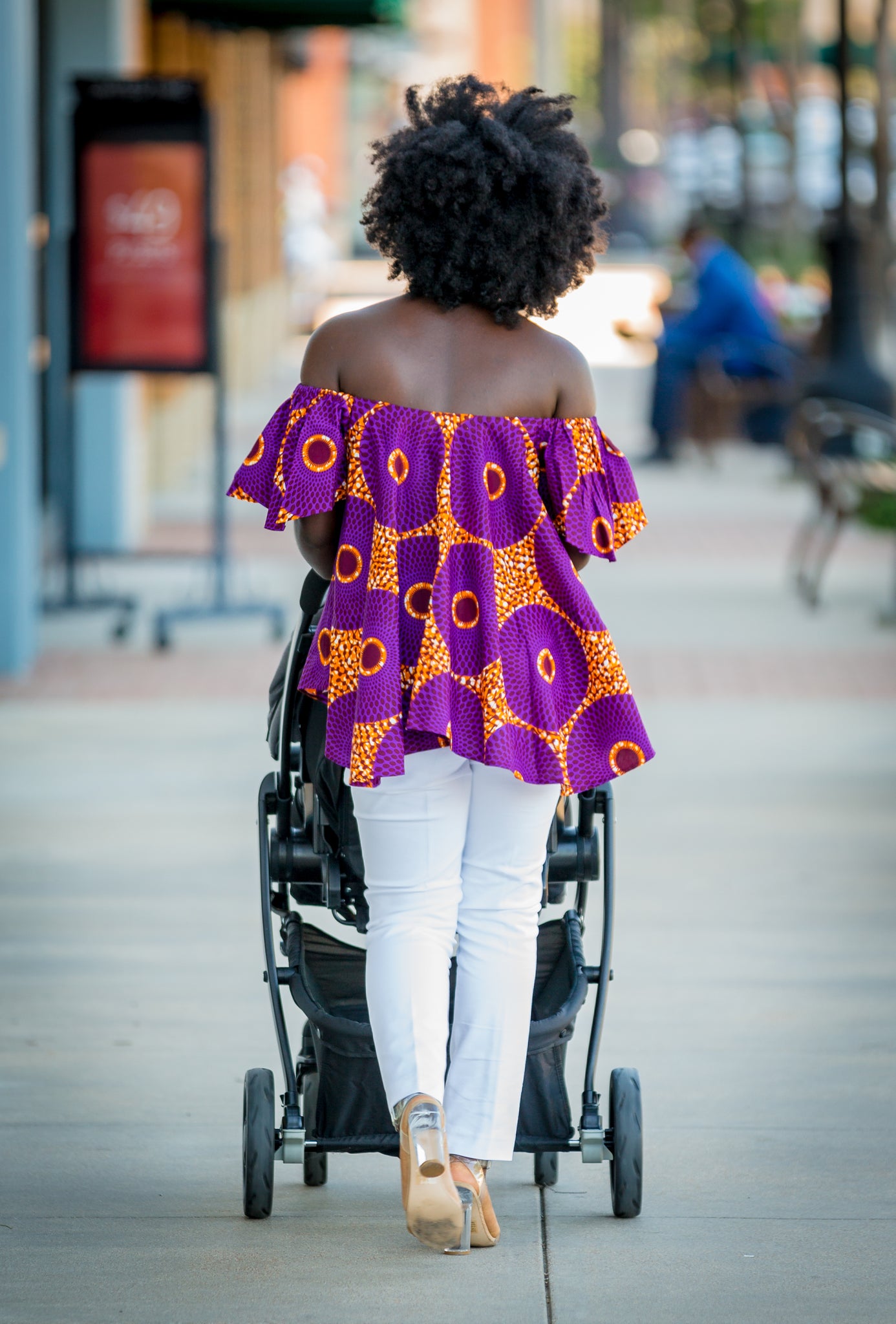 Maxine Off Shoulder Top- Purple
